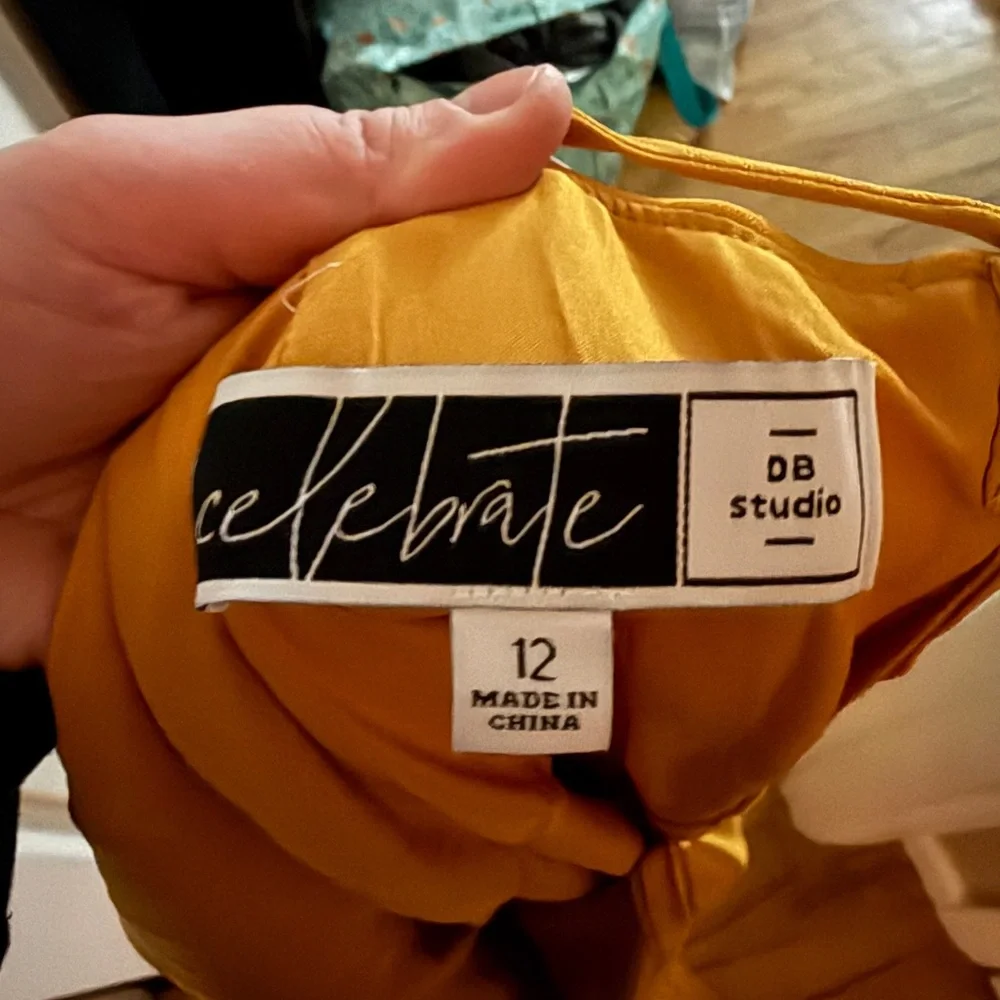 David's Bridal Mustard Maxi Dress - Picture 4 of 4
